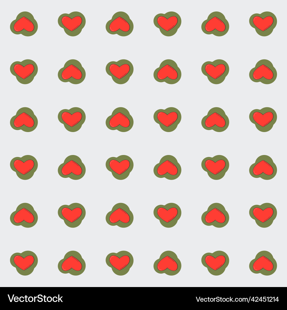 Line art seamless pattern in the form of a red Line art seamless pattern in the form of a red Vector Image