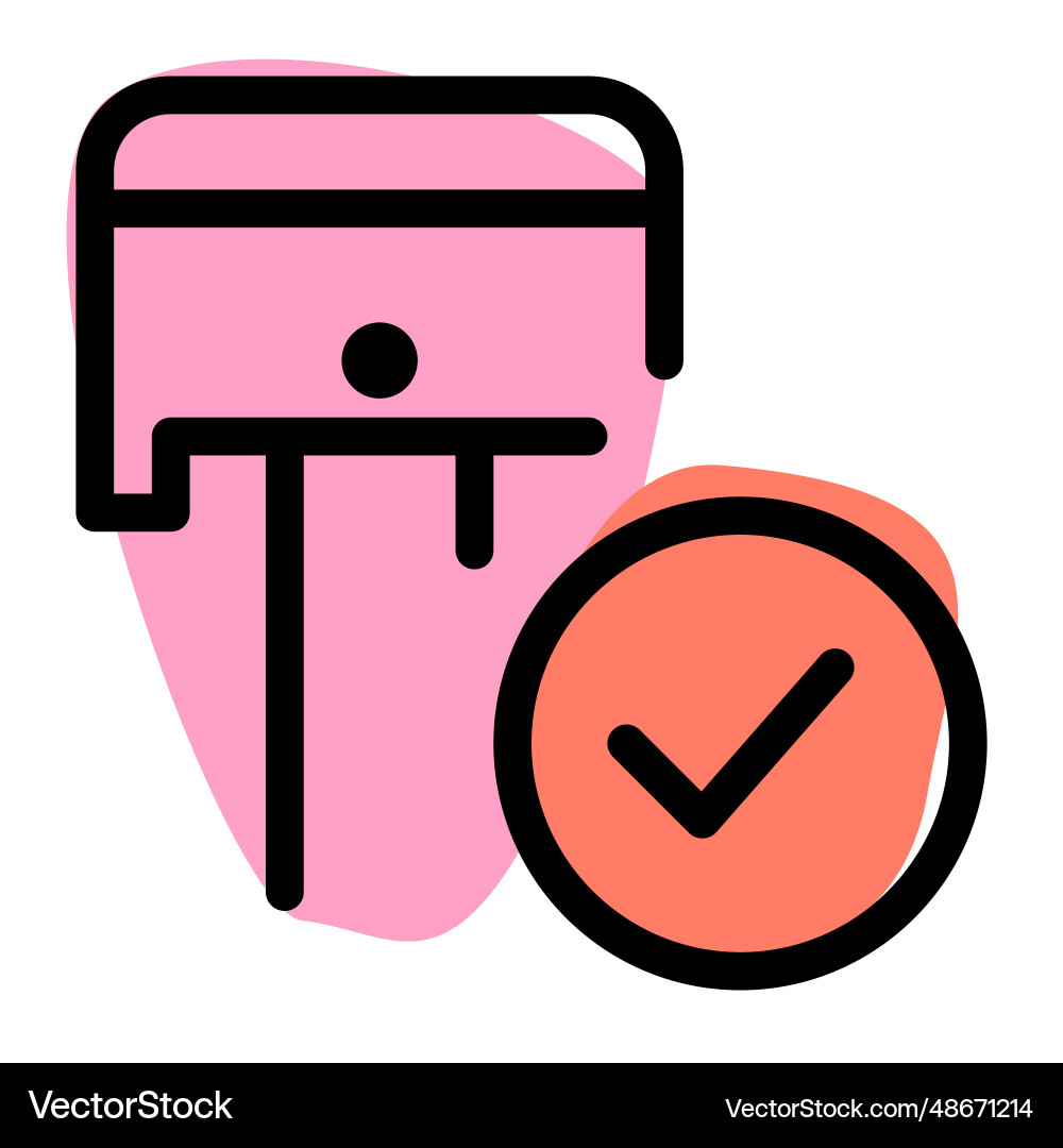 Maintenance checklist kept with vehicle component vector image