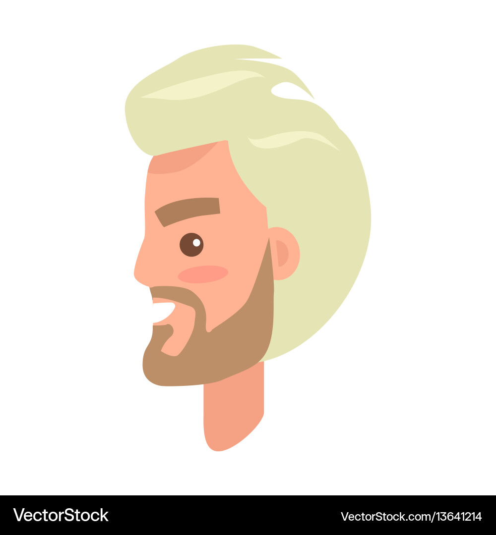 Man s face from sideview isolated Man s face from sideview isolated vector image