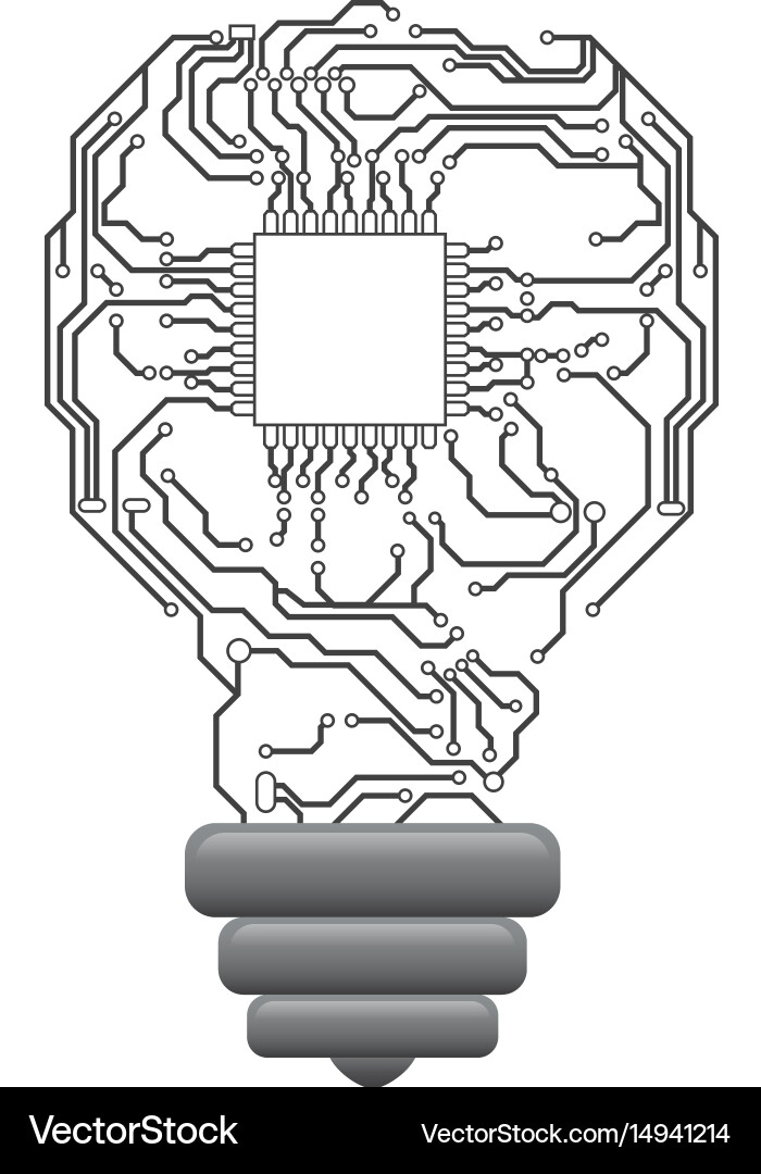 Microchip circuit technology Vector Image