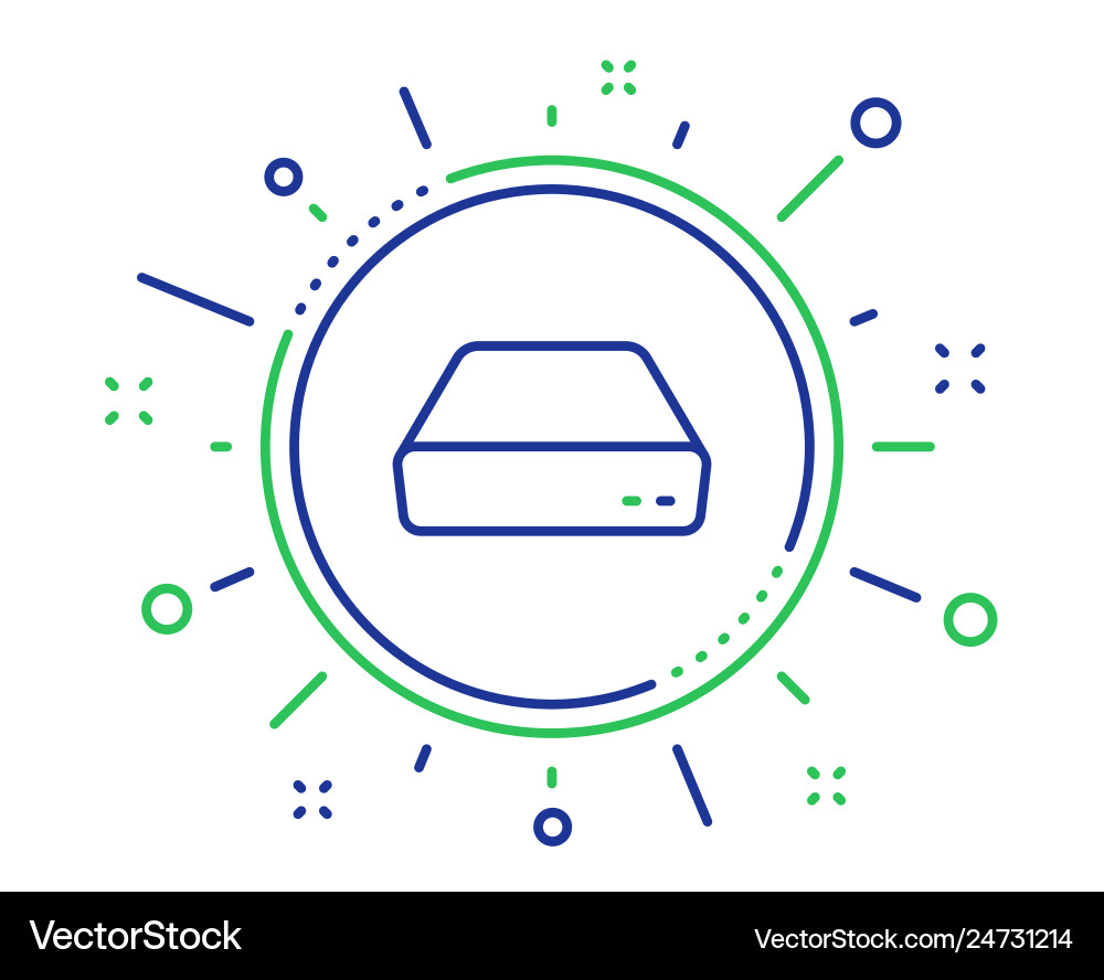 Mini pc line icon small computer device sign Vector Image