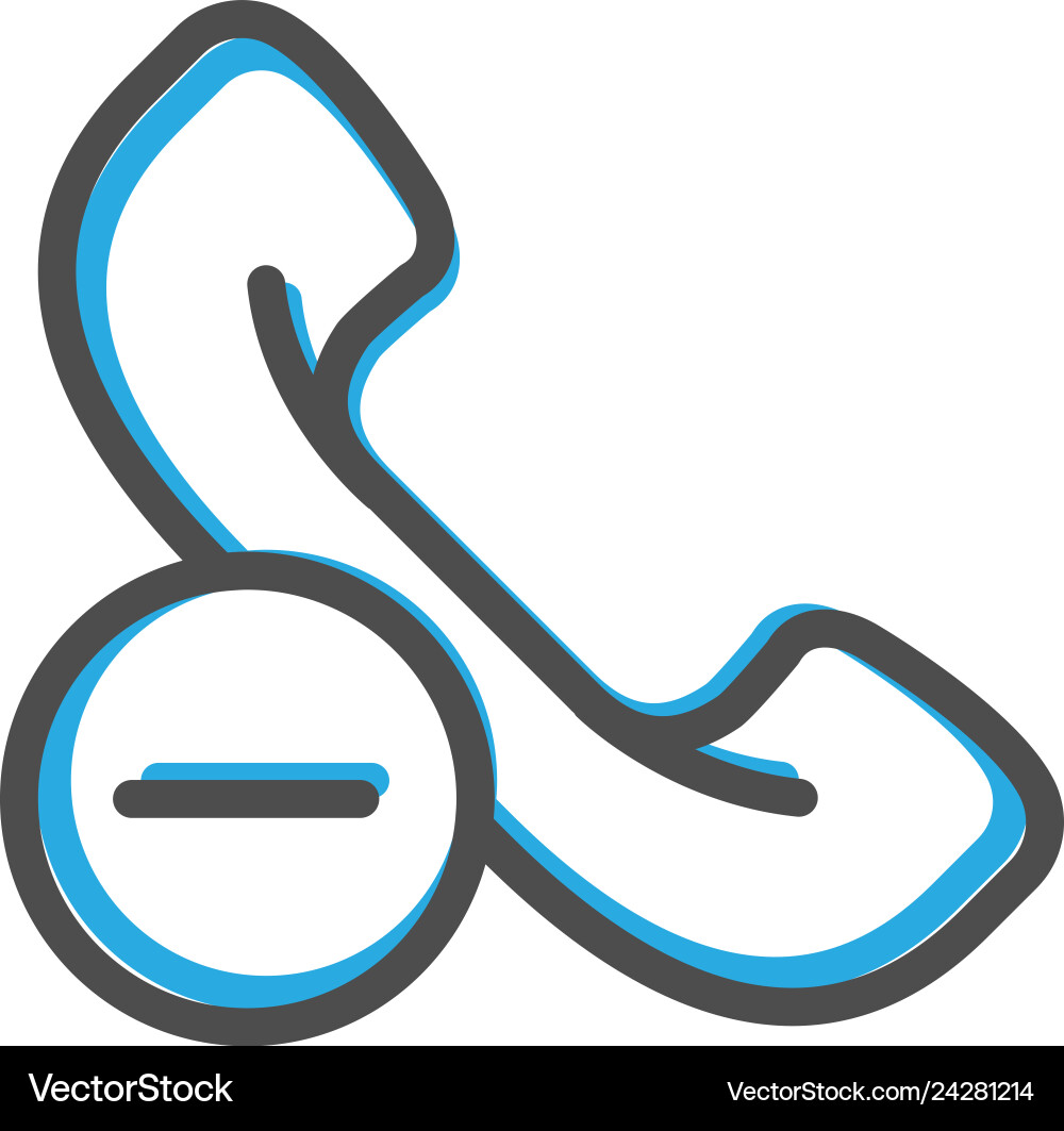 Phone call icon design interaction line Phone call icon design interaction line vector image