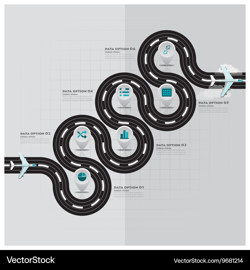 Reise- und Reiseroutengeschäft Infografik Vektorbild