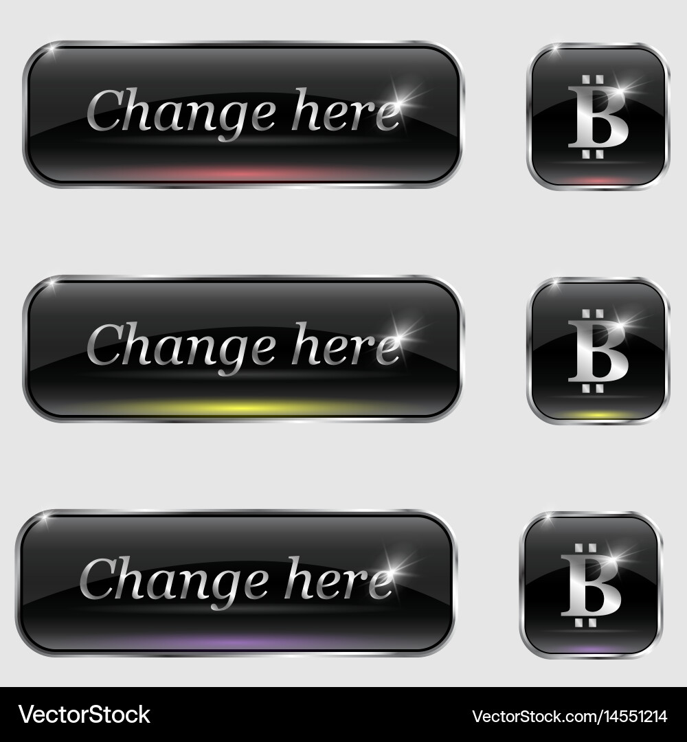 Set of buttons vector image