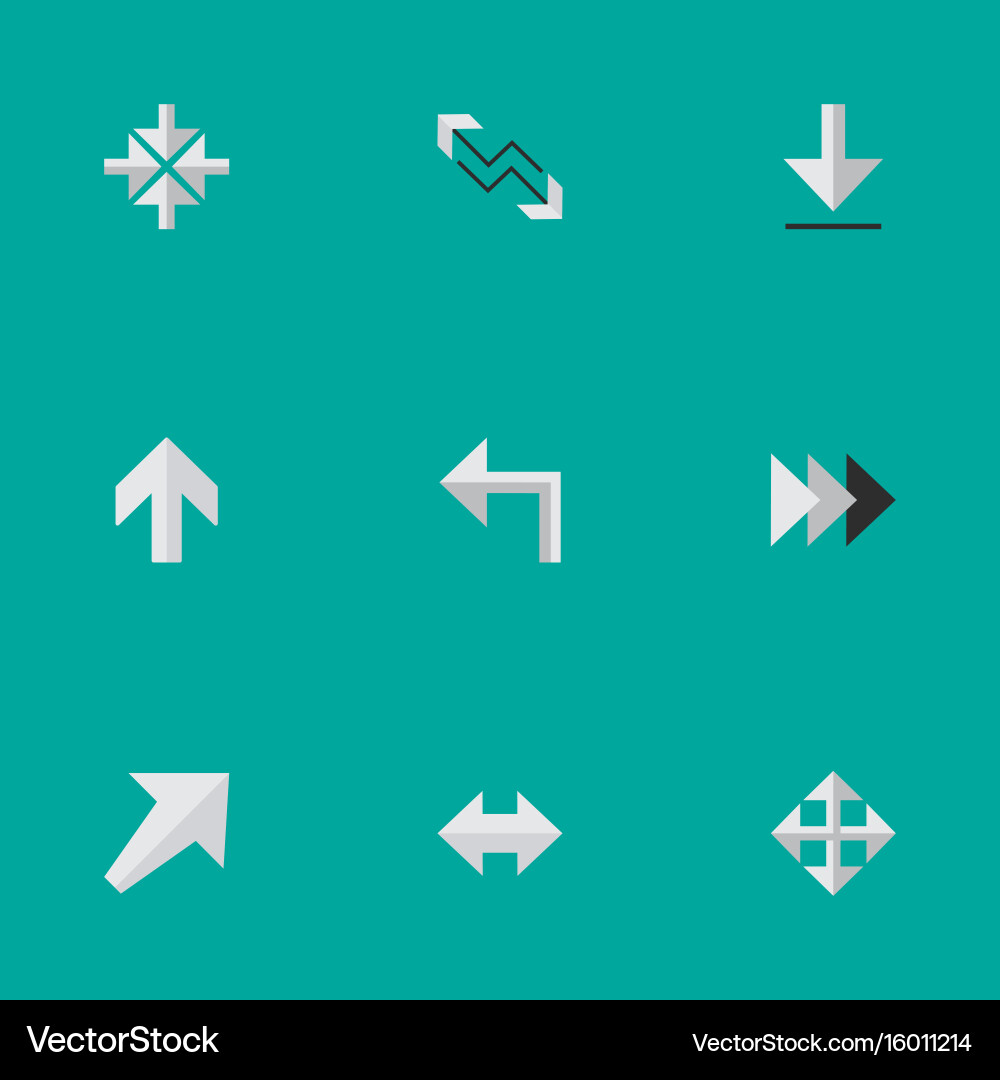 Set von einfachen Symbolen Elemente Pfeil vektorbild