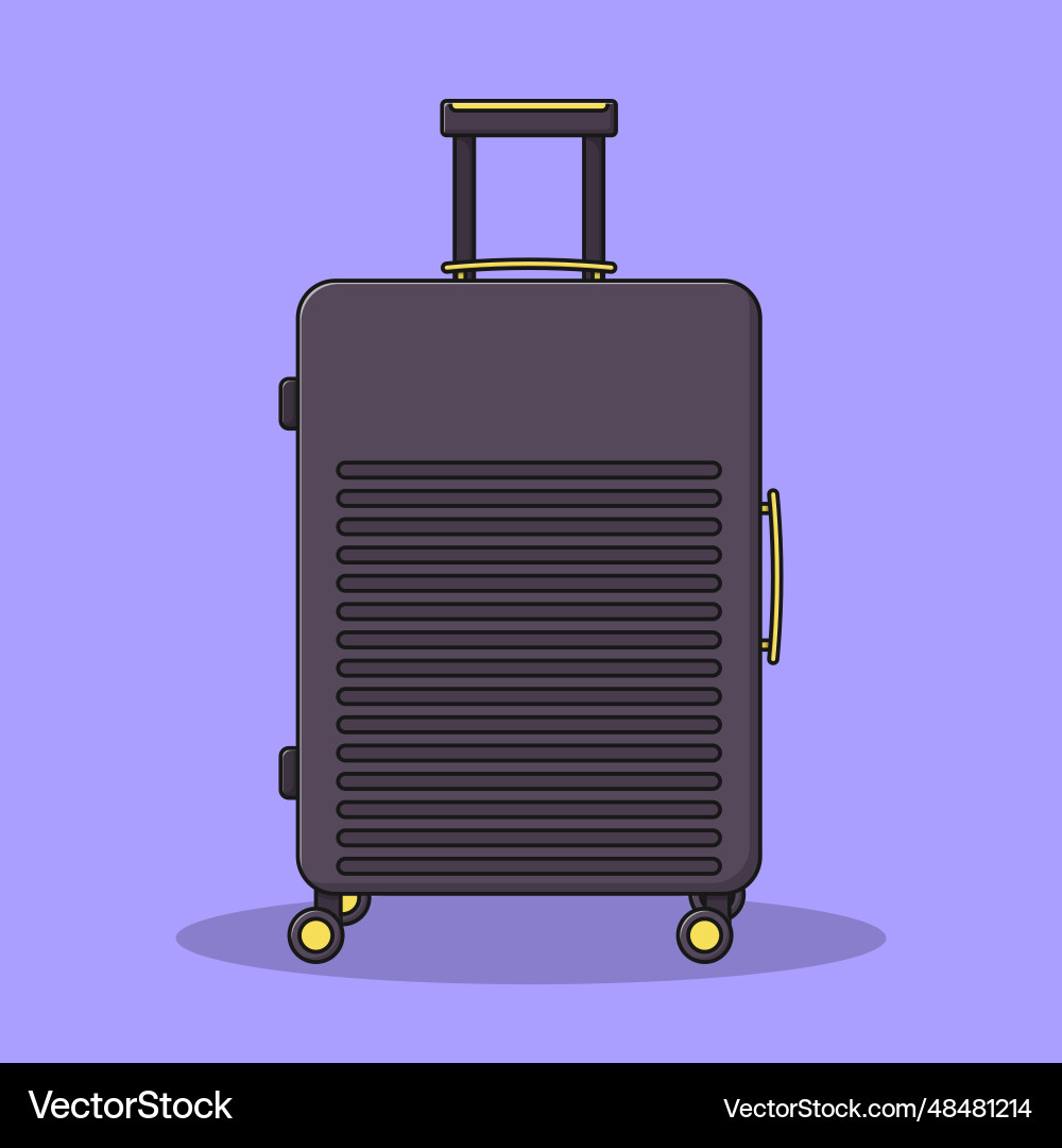 Suitcase icon with outline for design element Suitcase icon with outline for design element vector image