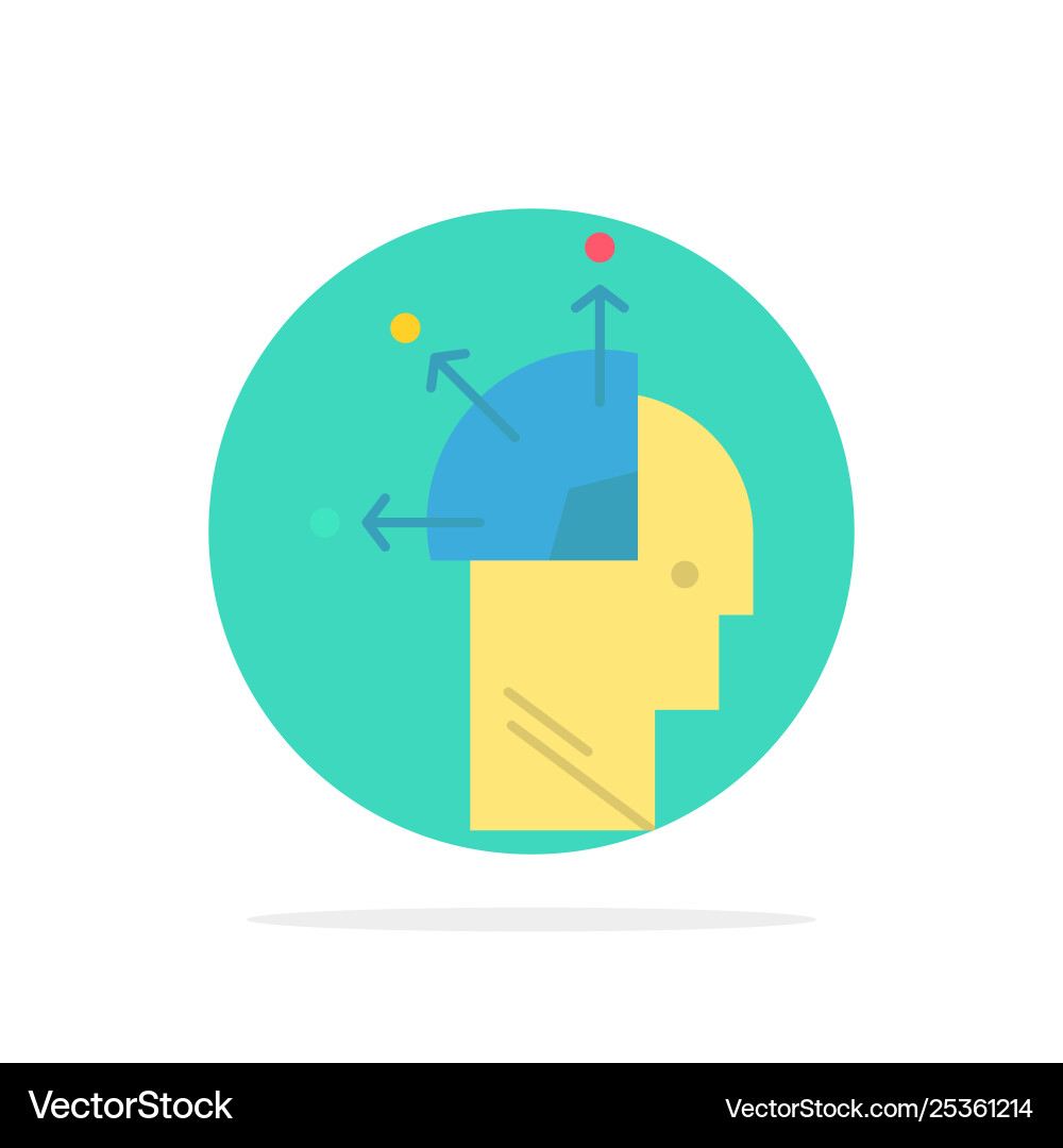User man mind programming art abstract circle vector image