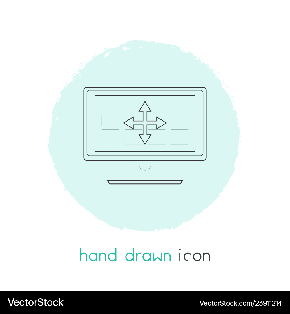 Website navigation icon line element Vector Image