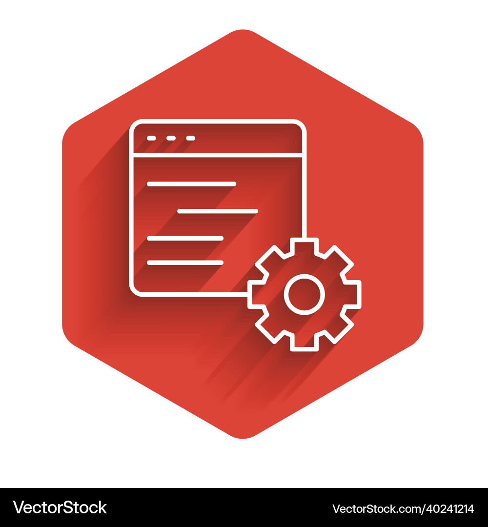 White line computer api interface icon isolated White line computer api interface icon isolated vector image