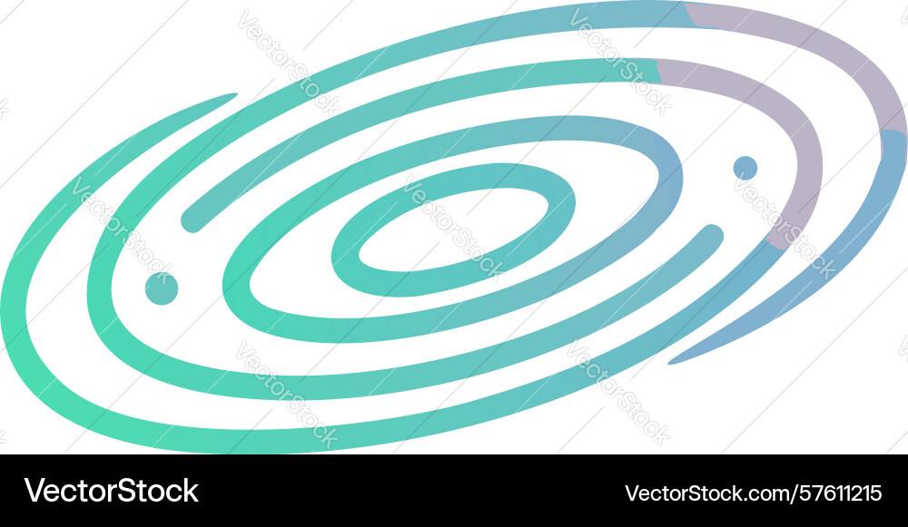 Abstract wavy circles swirl design generative ai vector image