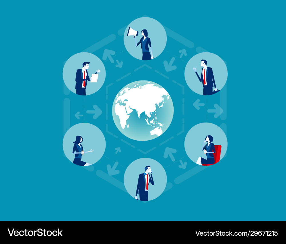 Business people communicate team concept vector image