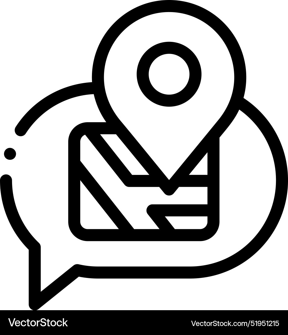 Chat icon thin linear style design isolated Vector Image