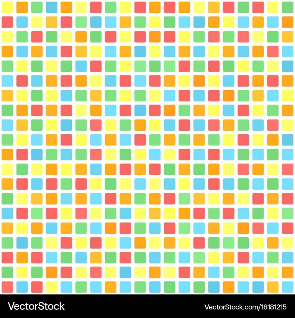 Colorful Square Tile Pattern Vector Image