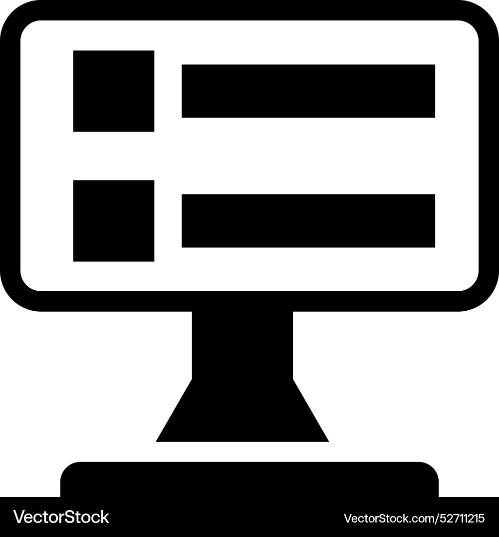 Computer pc desktop cpu monitor Vector Image