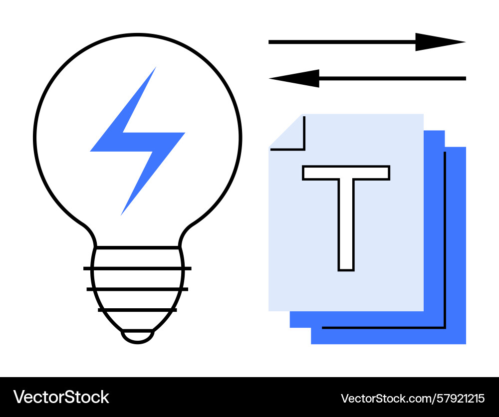 Creative idea and efficient workflow concept with vector image