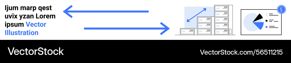 Data flow representation with arrows bar chart Data flow representation with arrows bar chart vector image