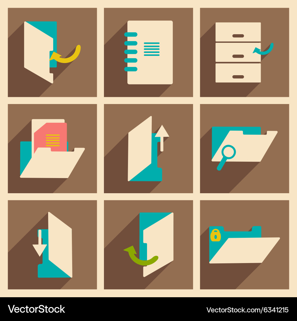 Flat with shadow concept and mobile application Vector Image