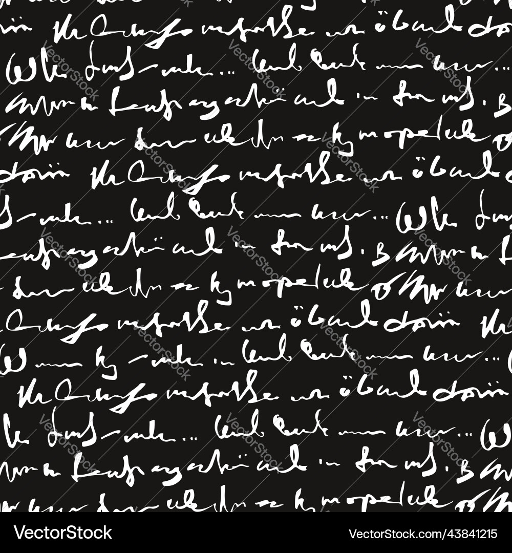 Handwritten abstract text seamless pattern Handwritten abstract text seamless pattern vector image