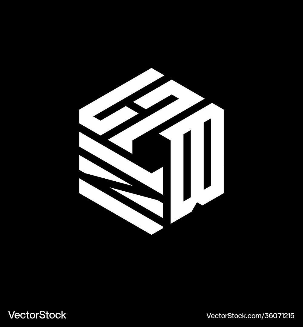 HBN Initial Logo Concept - Modern Hexagonal Vector Image