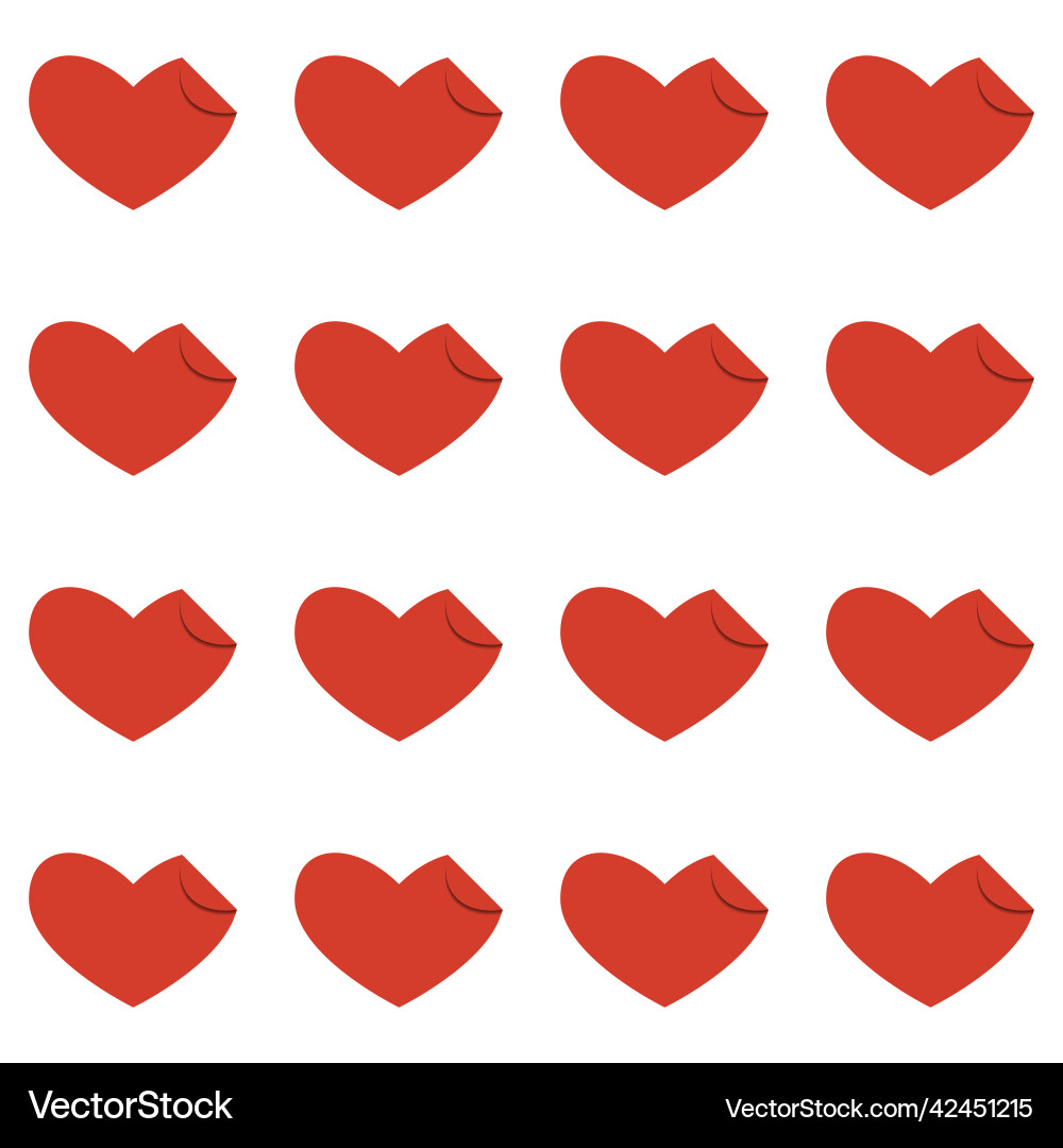 Line art seamless pattern in the form of a red Vector Image