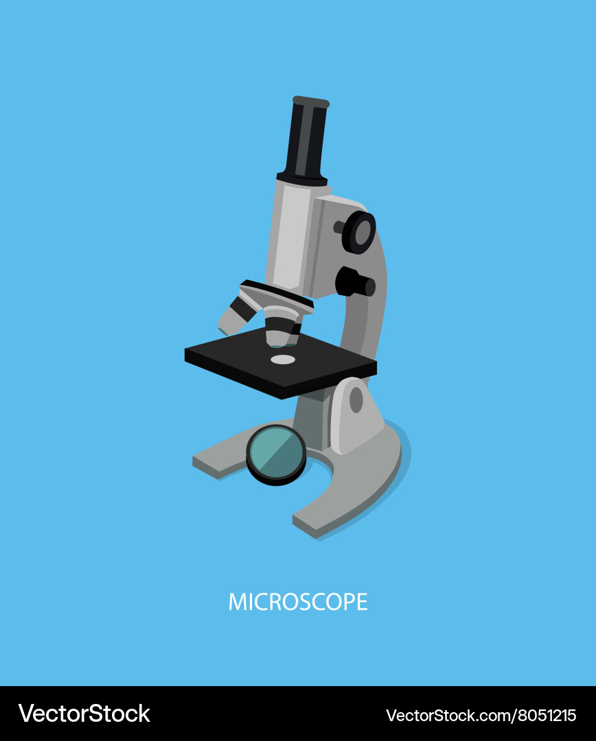 Microscope 3d isometric design vector image
