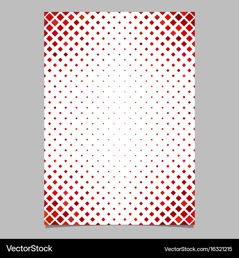 Red diagonal square pattern page template vector image