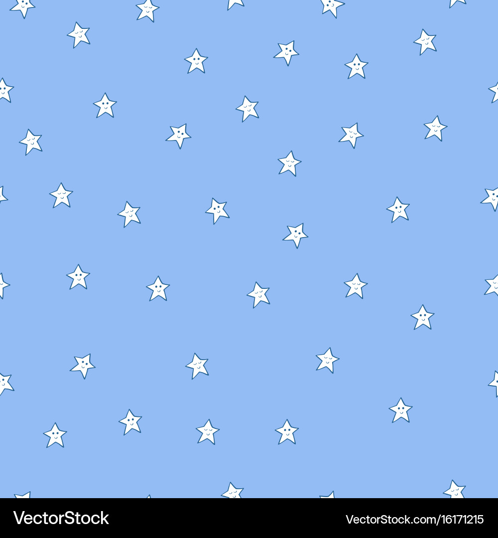 Seamless childish pattern with smiling Vector Image