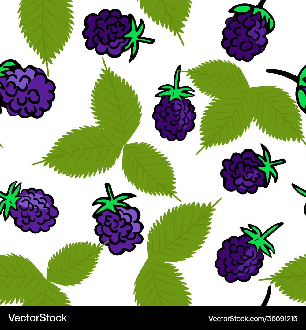 Seamless repeating pattern with blackberries Seamless repeating pattern with blackberries vector image
