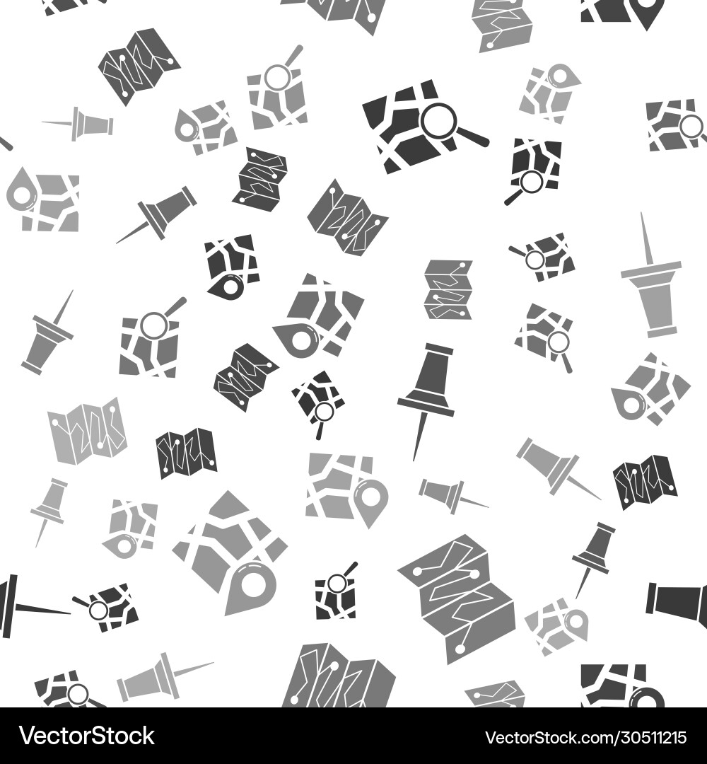 Set folded map with location marker Vector Image