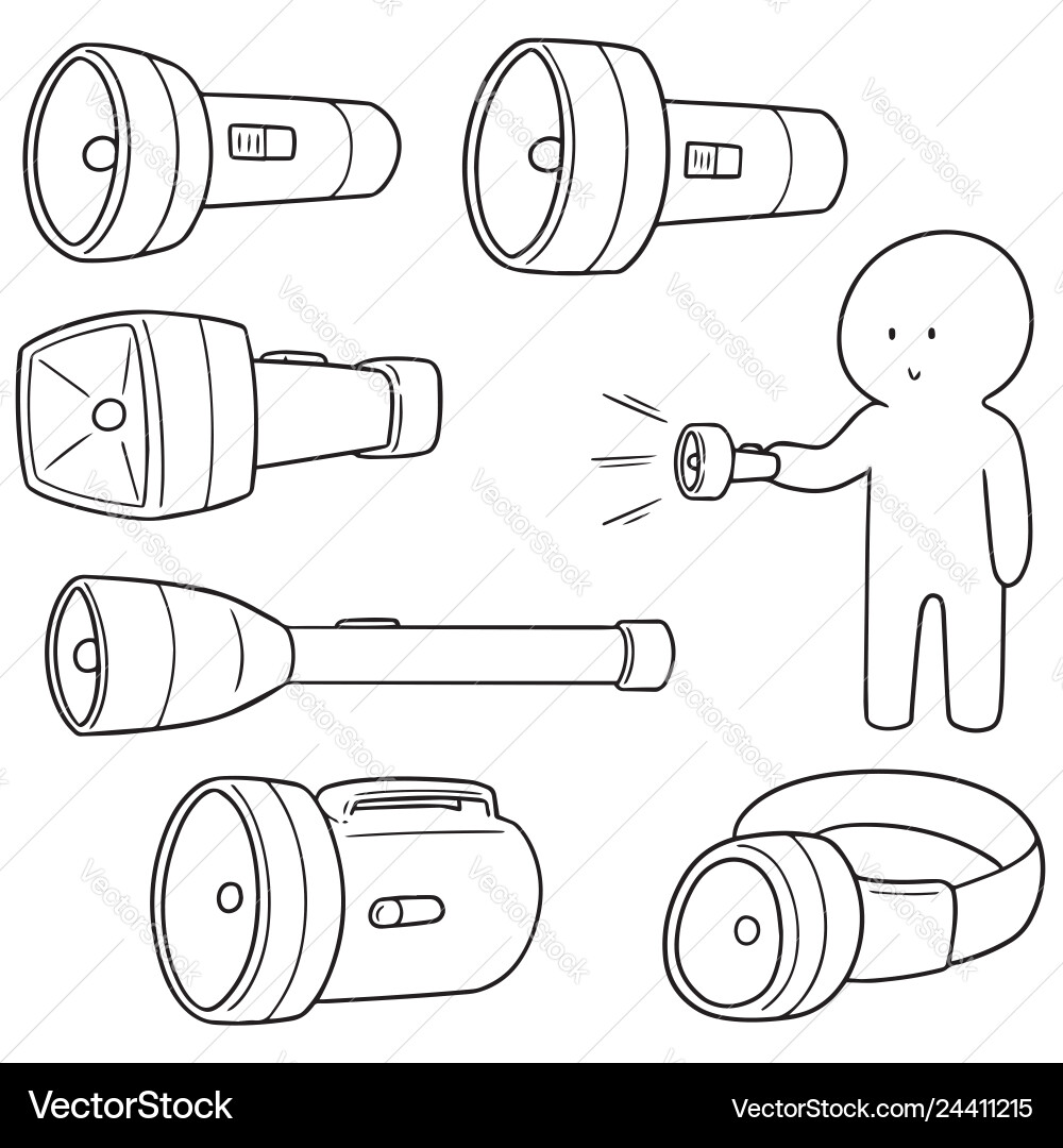 Set of torch Set of torch vector image
