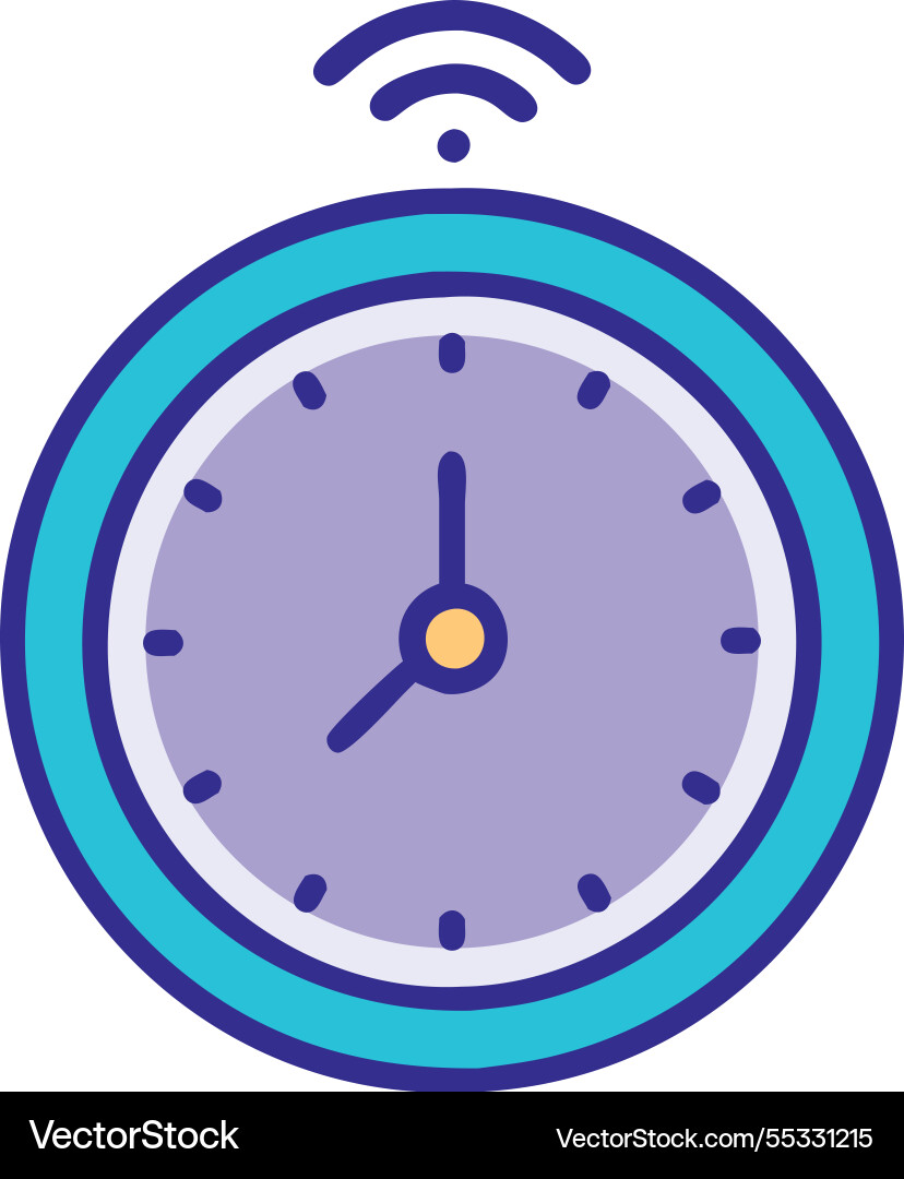 Smart clock home automation Vector Image