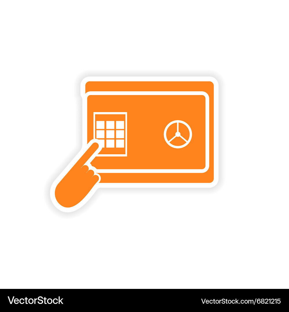Stylish sticker on paper pin code password safe Vector Image