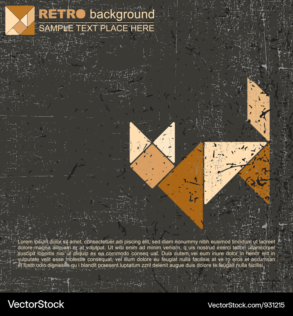 Tangram cat Vector Image
