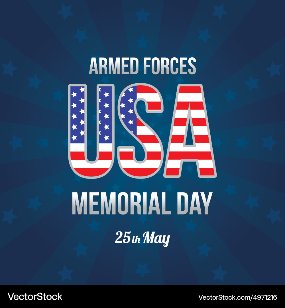 Abstract memorial day with some special objects Vector Image
