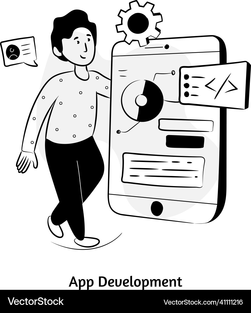 App development vector image