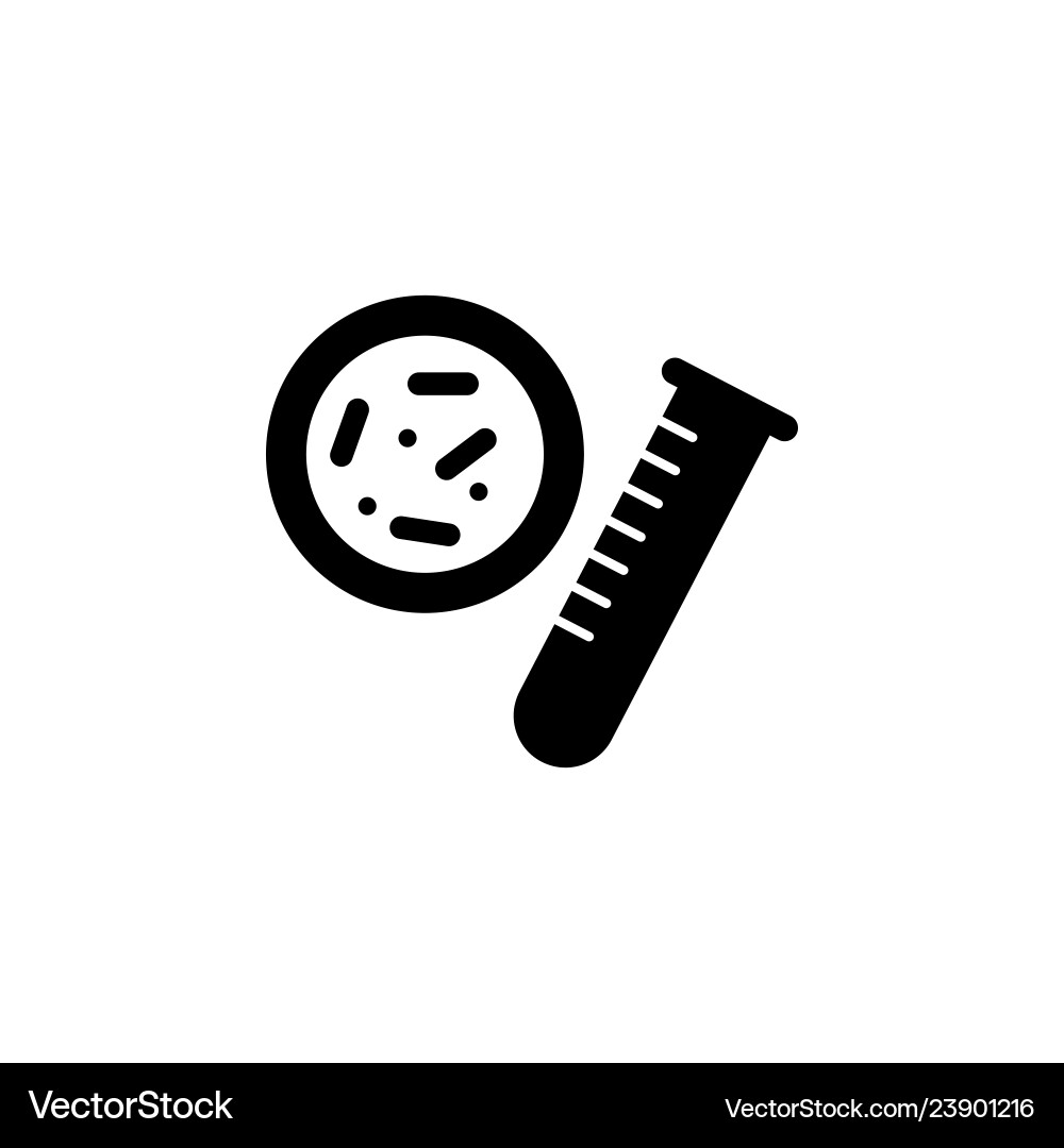 Bacteria and flask icon element of virus Vector Image