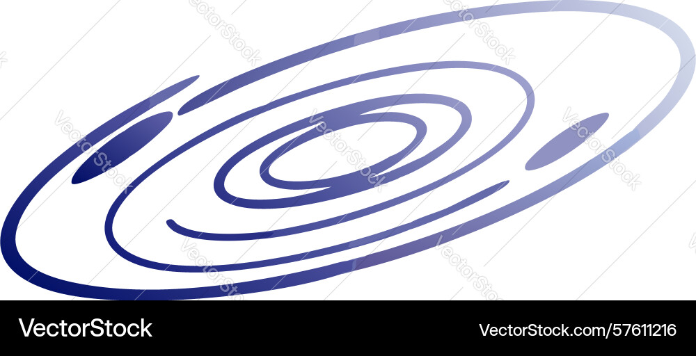 Blue concentric swirl pattern design generative vector image