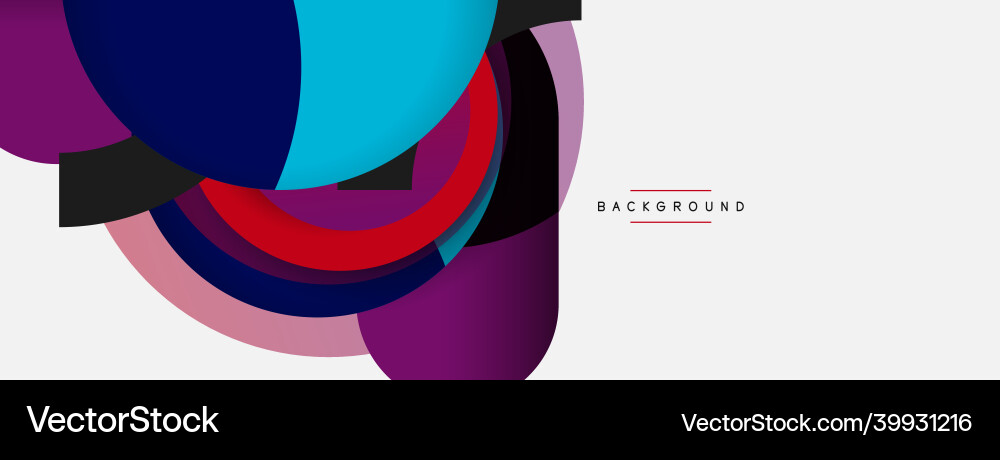 Circle and round shapes abstract background Vector Image