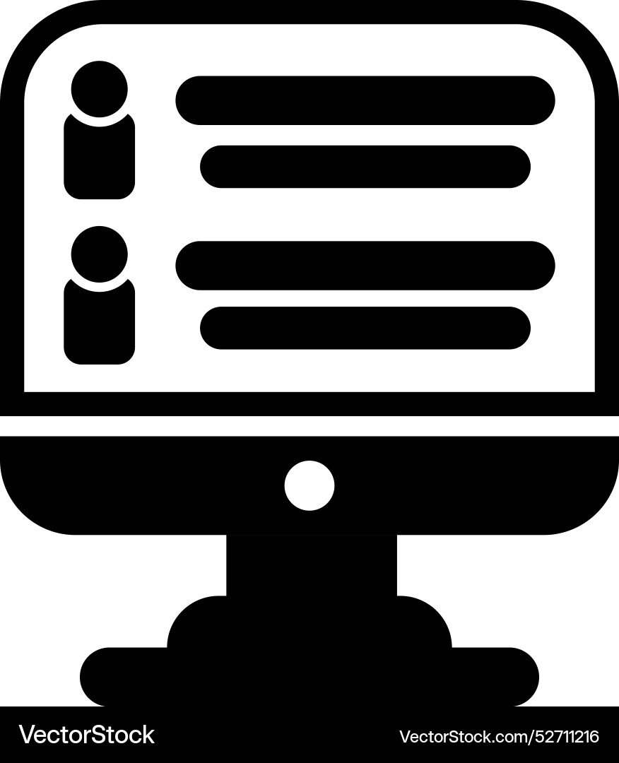 Computer pc desktop cpu monitor Vector Image