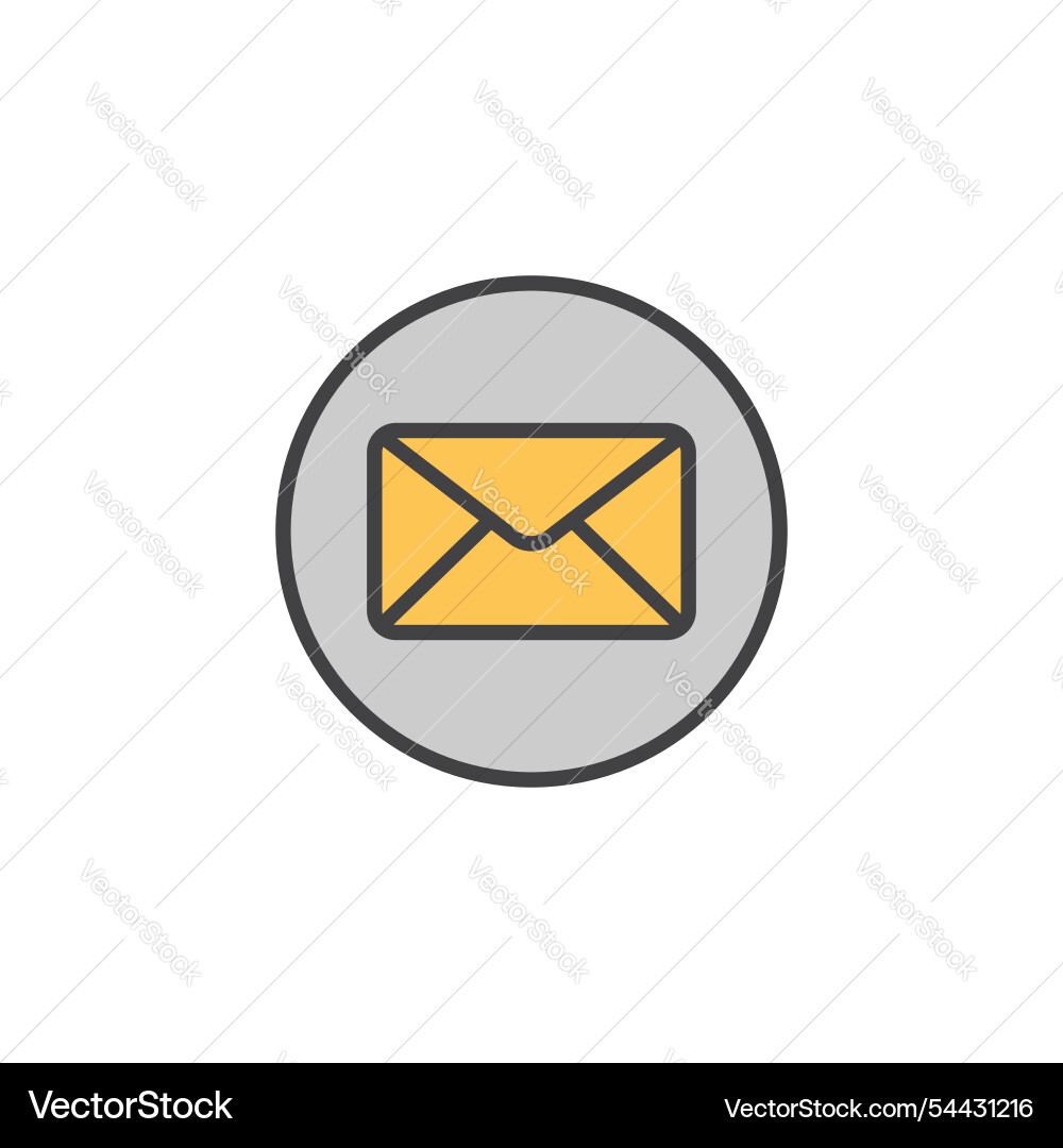 Email button icon in colored version Email button icon in colored version vector image