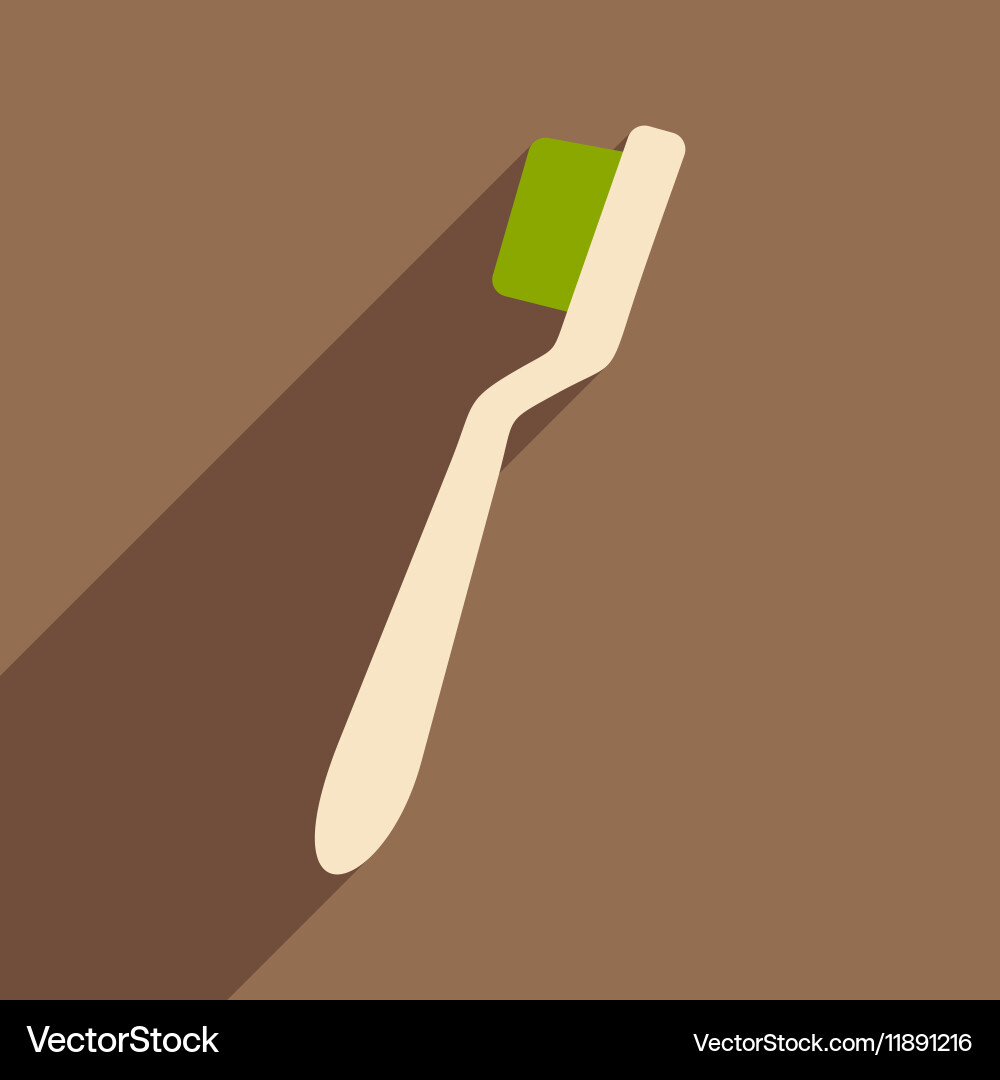 Flat with shadow icon and mobile application brush Vector Image