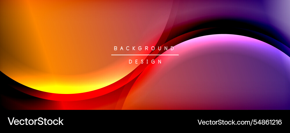 Gradient and shadow wave line geometric background vector image