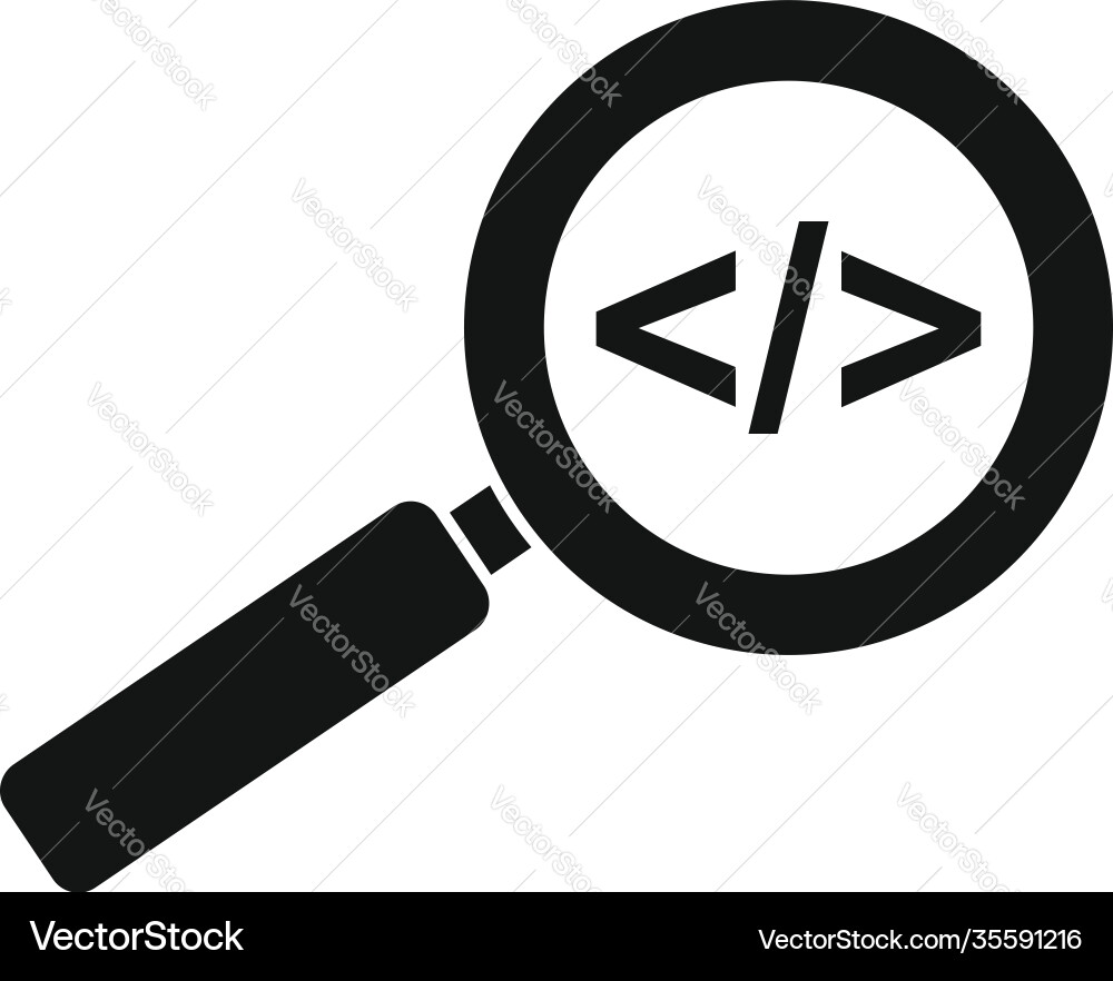 Magnifier links icon simple style Magnifier links icon simple style vector image