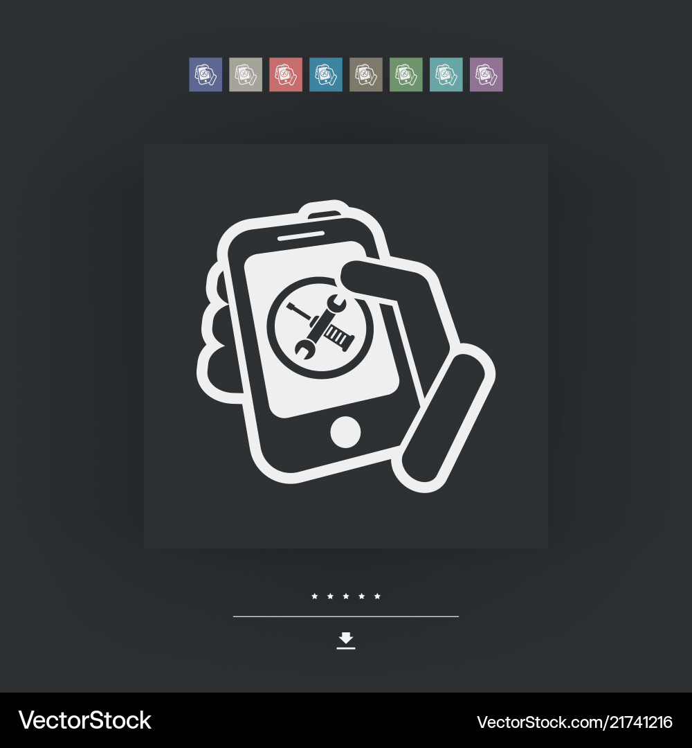 Mobile device setting Mobile device setting Vector Image