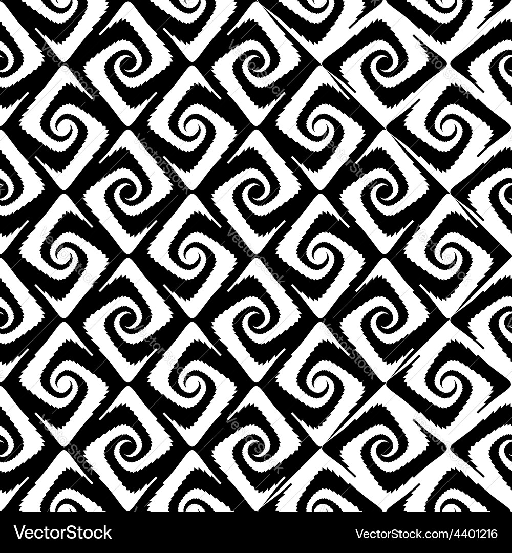 Monochrome Spiral Texture Pattern vector image
