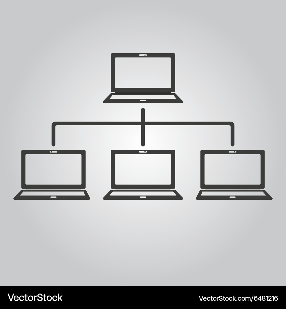 Network icon connection and internet vector image