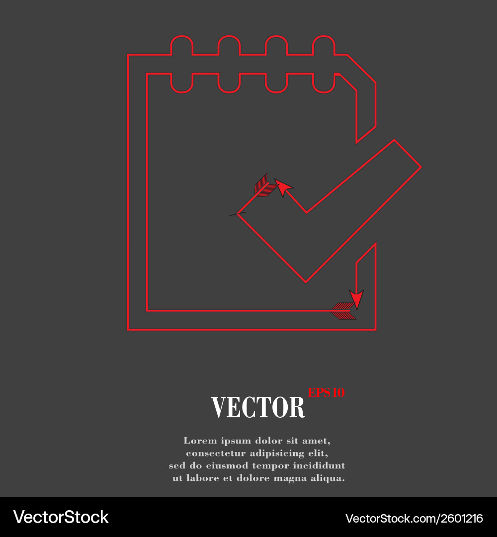 Notepad paper documents flat modern web button Vector Image