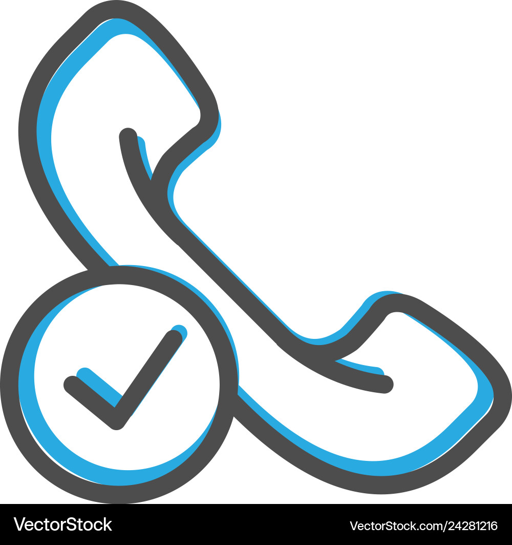 Phone call icon design interaction line Vector Image