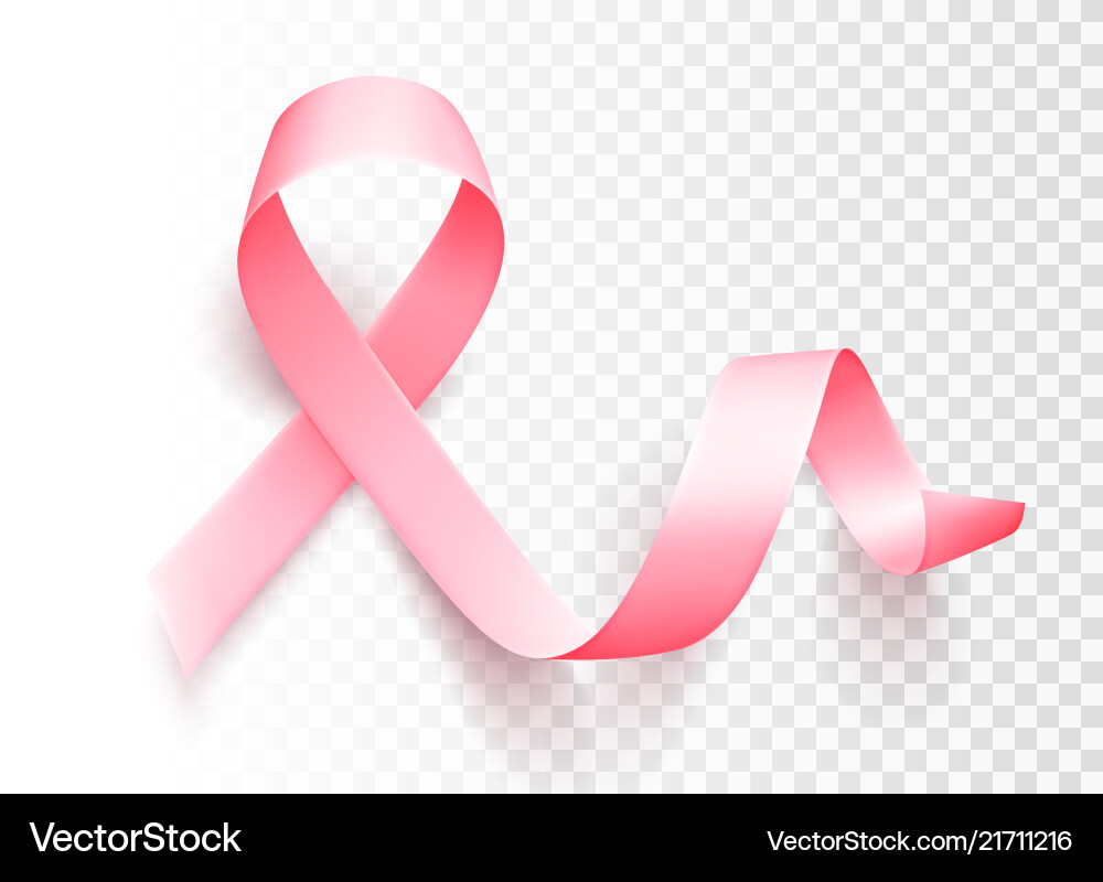 Realistische rosa Farbband Symbol für Brustkrebs Realistische rosa Farbband Symbol für Brustkrebs vektorbild