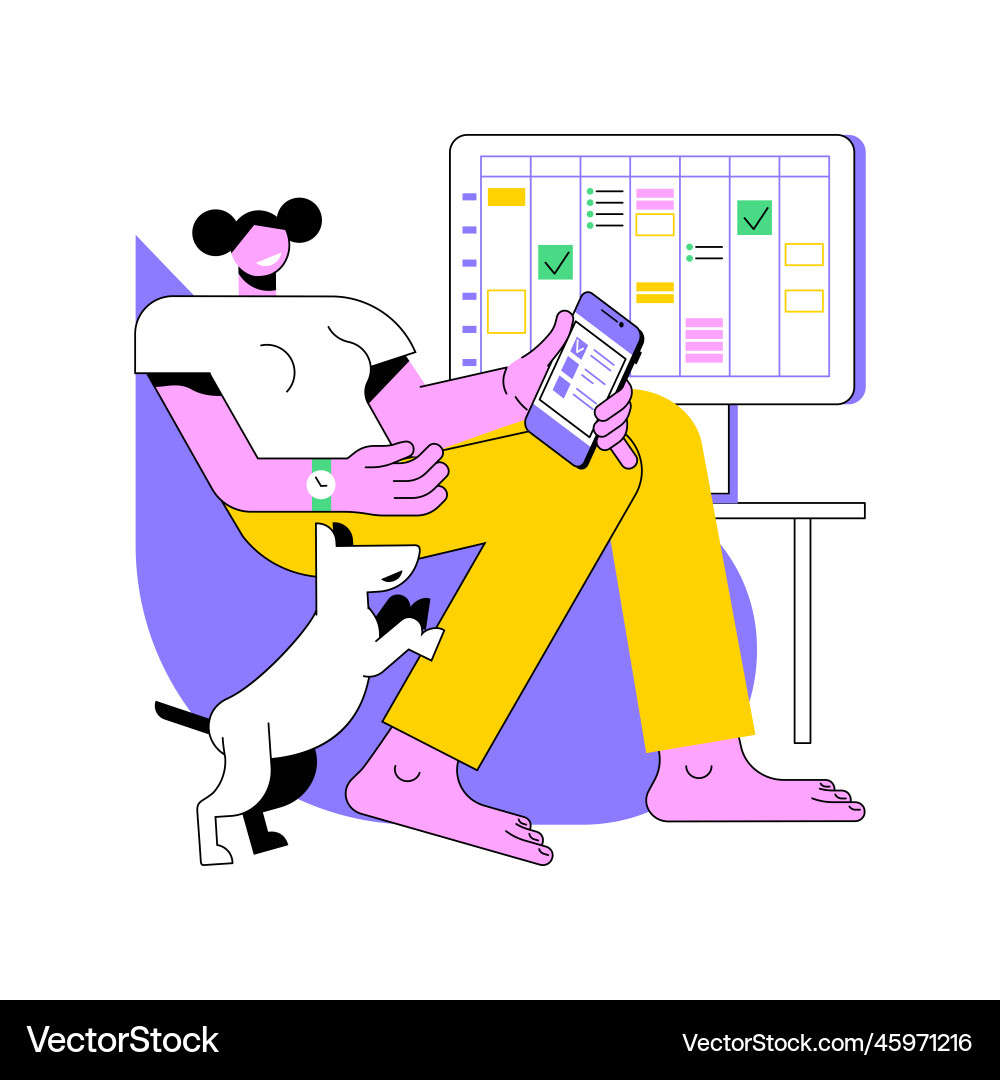 Scheduling systems isolated cartoon Vector Image